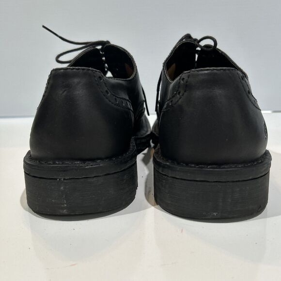 Born Oxford Shoes Mens Size 14 Black Leather Comfort Wingtip Brogue Lug Sole main image 4